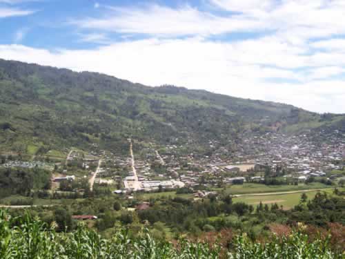 Vista del municipio de Santa Cruz Barillas