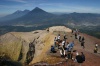 Desde la cima, el Volcán de Pacaya