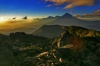 Cadena de volcanes de Guatemala desde el Volcan de Pacaya