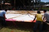 Preparando barrilete gigante en Santa Maria Cauqué