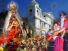 Collage de la procesión, baile de los moros y reina de Santa María Cauqué