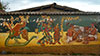 Pintura de San Juan Comalapa con motivos mayas
