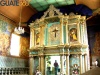 Retablo principal y murales en la iglesia de Chiantla