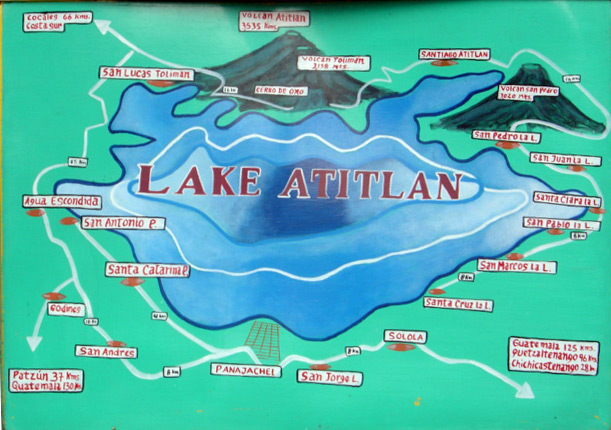 Mapa del Lago Atitlán