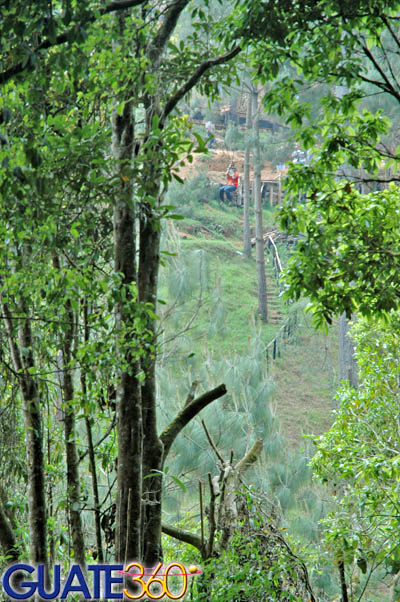 Desde las alturas, divisando el parque ecoturístico