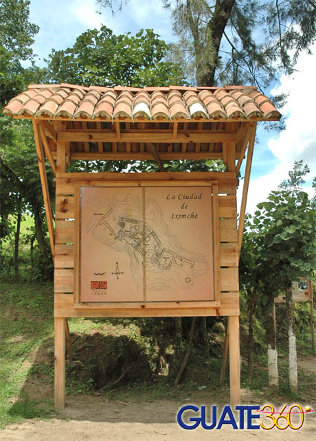 Mapa de Iximché