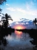 Atardecer sobre el oceano pacifico, en Escuintla