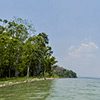 360> Lago Petén Itzá en Petén, cerca de Tikal en Guatemala