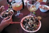 Ceviche de camarones, pulpo y concha, con michelada