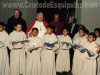 SS Juan Pablo II con el coro de la Basílica del Señor de Esquipulas